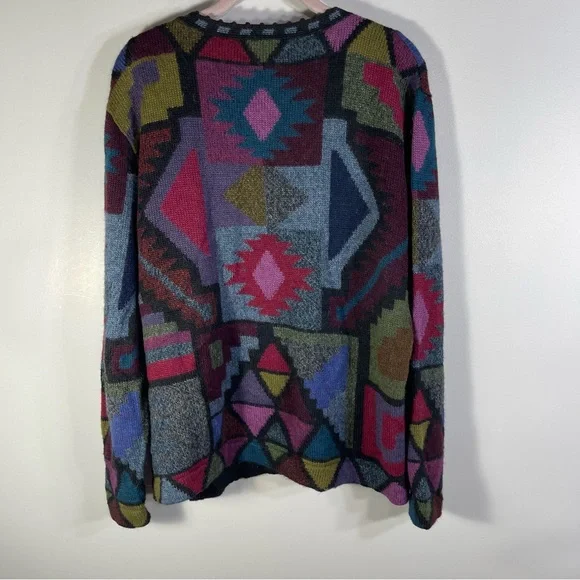 Tabask Handmade in Peru ALPACA/Wool/Acrylic Sweater Top XL - Picture 6 of 11